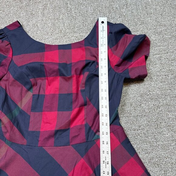 NWT ModCloth I Rest My Grace Plaid Midi Fit & Flare Retro Dress Size 10 - Picture 6 of 9
